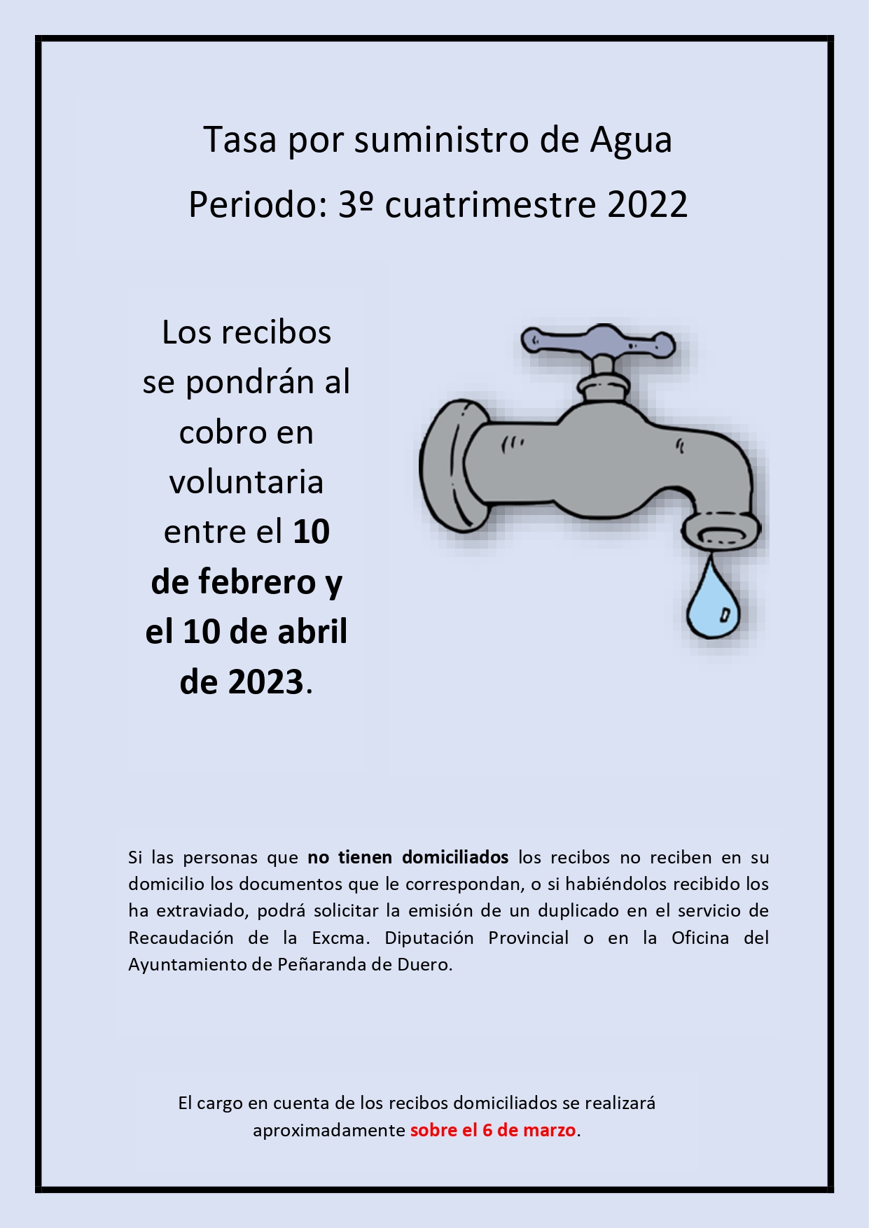 Anuncio cobranza agua 3º c 2022
